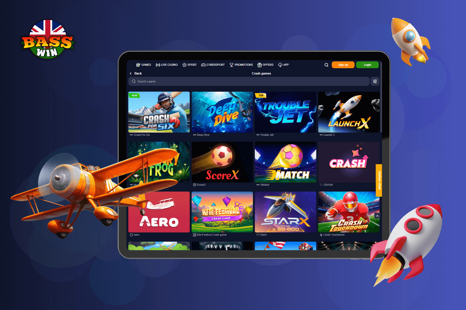 Crash Games at BassWin UK: High-Stakes Excitement Awaits!